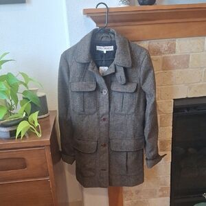 Free People Tan Black Tweed Jacket Oversized S